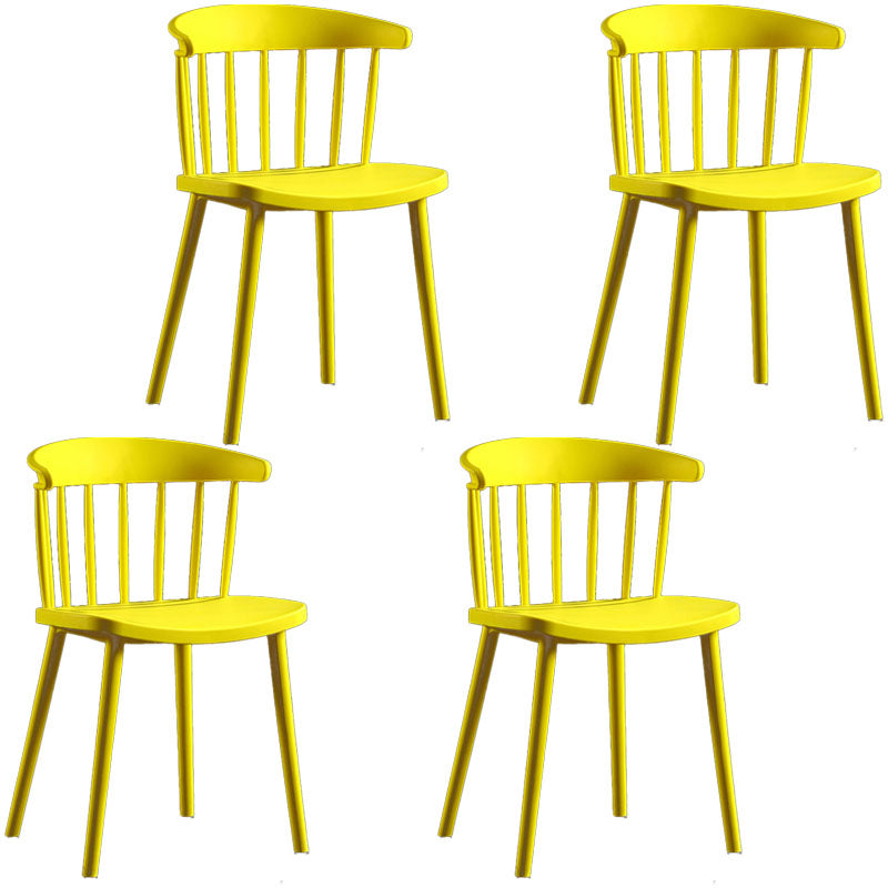 Scandinavian Plastic Side Chair Windsor Back Indoor-Outdoor Chair