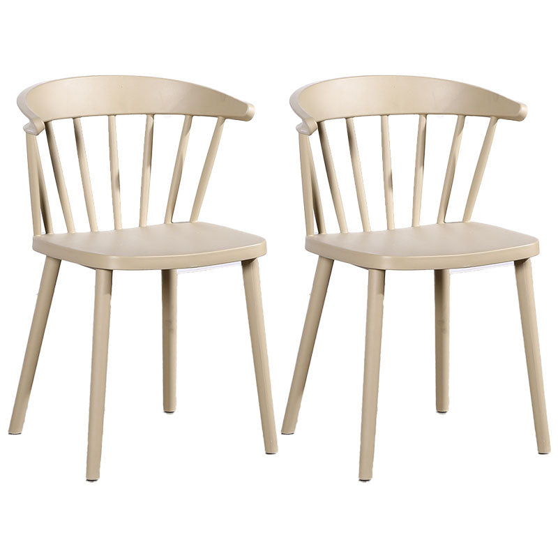 Scandinavian Plastic Side Chair Windsor Back Indoor-Outdoor Chair
