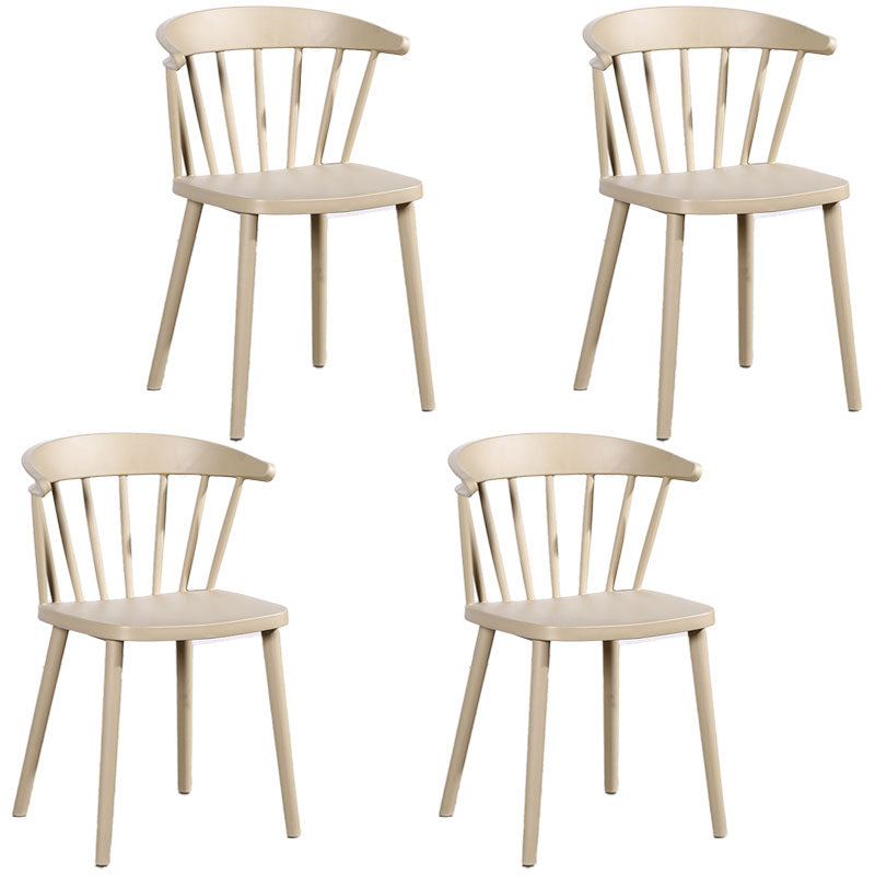 Scandinavian Plastic Side Chair Windsor Back Indoor-Outdoor Chair