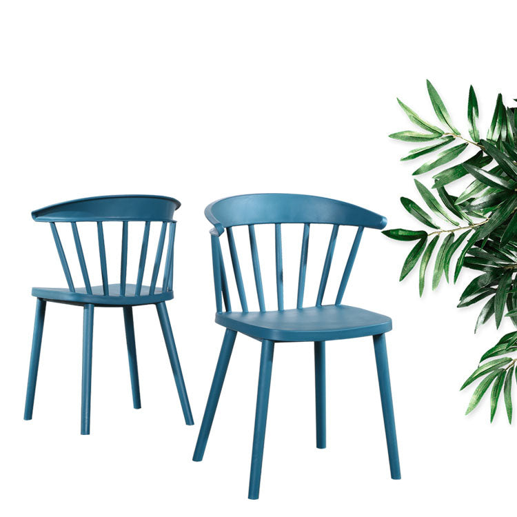 Scandinavian Plastic Side Chair Windsor Back Indoor-Outdoor Chair