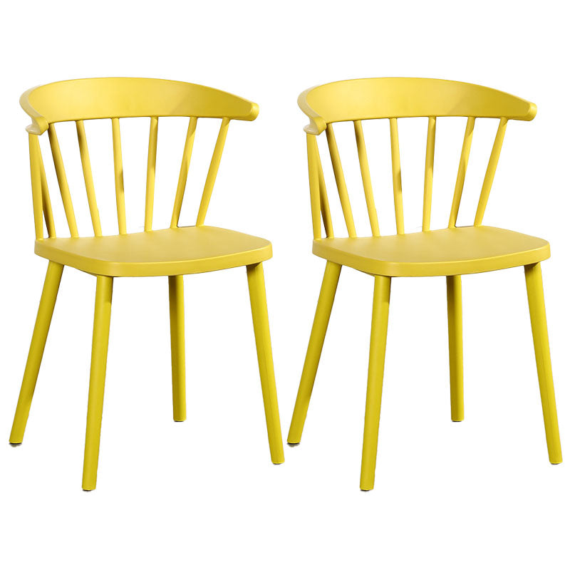 Scandinavian Plastic Side Chair Windsor Back Indoor-Outdoor Chair