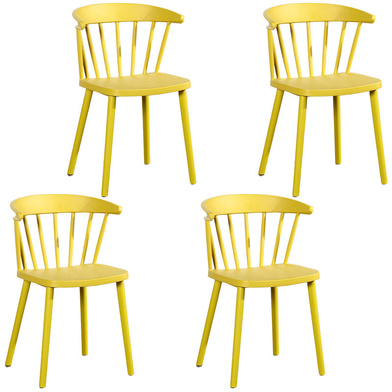 Scandinavian Plastic Side Chair Windsor Back Indoor-Outdoor Chair