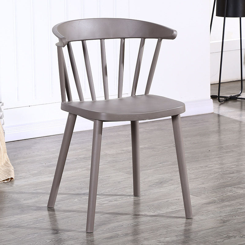 Scandinavian Plastic Side Chair Windsor Back Indoor-Outdoor Chair