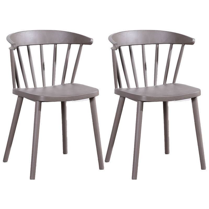 Scandinavian Plastic Side Chair Windsor Back Indoor-Outdoor Chair