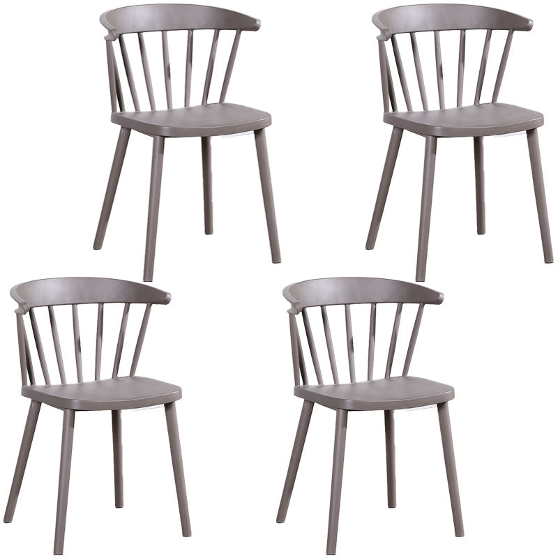 Scandinavian Plastic Side Chair Windsor Back Indoor-Outdoor Chair