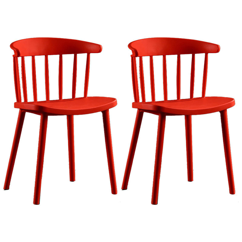 Scandinavian Plastic Side Chair Windsor Back Indoor-Outdoor Chair