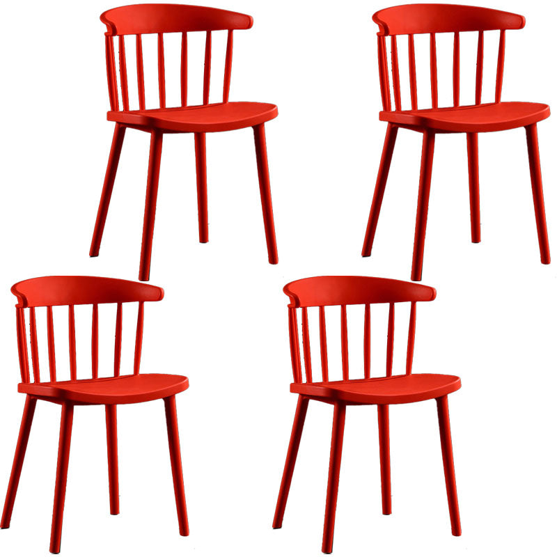Scandinavian Plastic Side Chair Windsor Back Indoor-Outdoor Chair