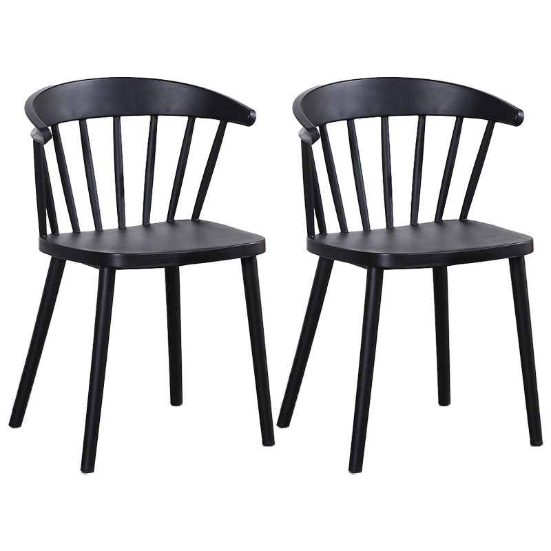 Scandinavian Plastic Side Chair Windsor Back Indoor-Outdoor Chair