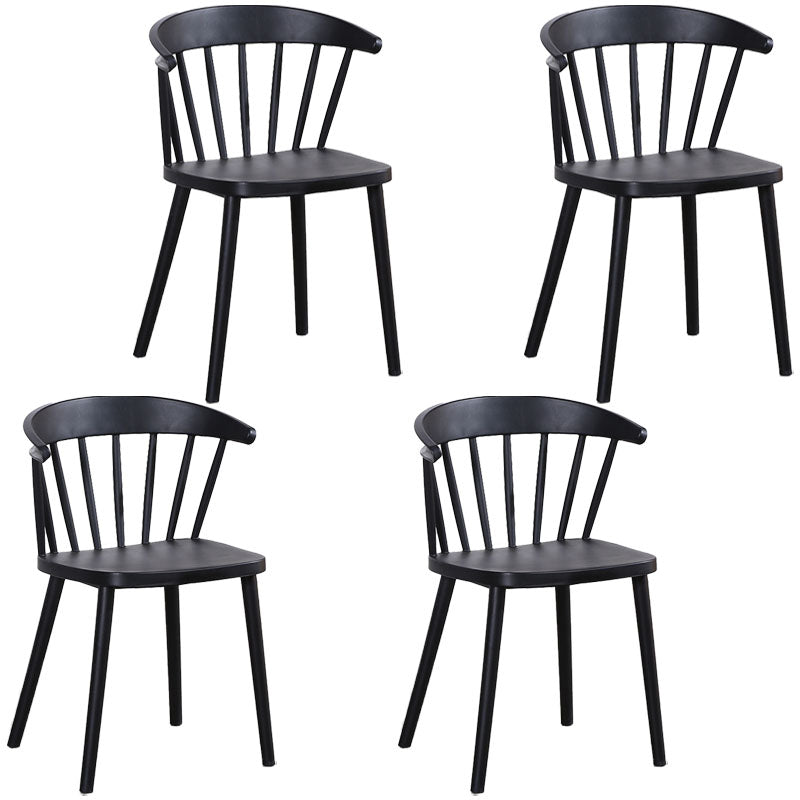 Scandinavian Plastic Side Chair Windsor Back Indoor-Outdoor Chair