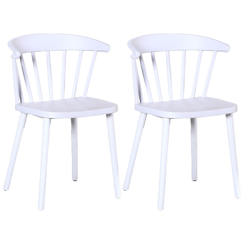 Scandinavian Plastic Side Chair Windsor Back Indoor-Outdoor Chair