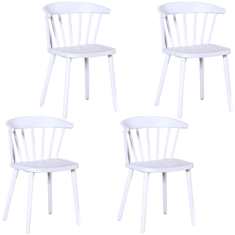 Scandinavian Plastic Side Chair Windsor Back Indoor-Outdoor Chair