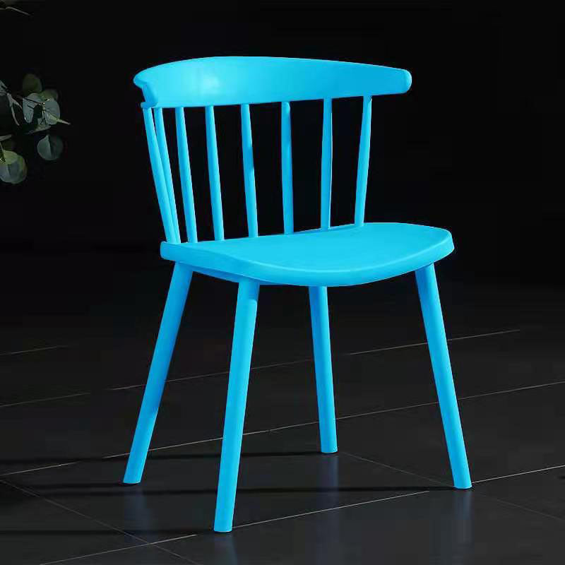 Scandinavian Plastic Side Chair Windsor Back Indoor-Outdoor Chair