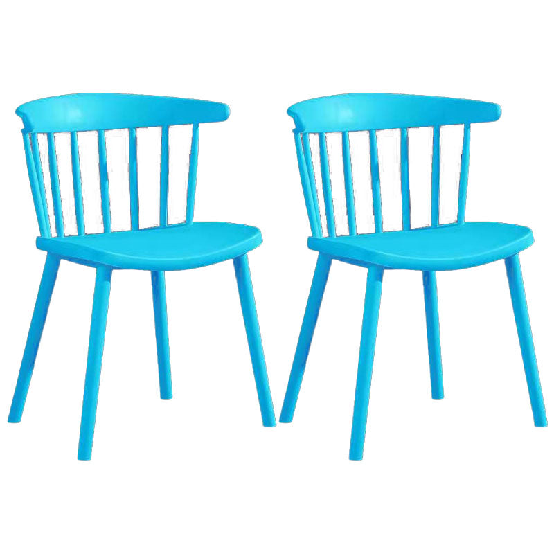 Scandinavian Plastic Side Chair Windsor Back Indoor-Outdoor Chair