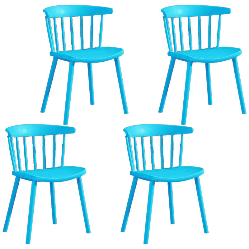 Scandinavian Plastic Side Chair Windsor Back Indoor-Outdoor Chair