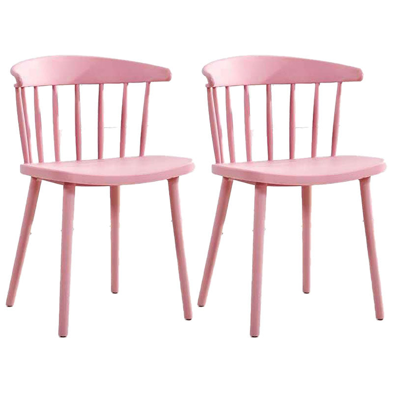 Scandinavian Plastic Side Chair Windsor Back Indoor-Outdoor Chair