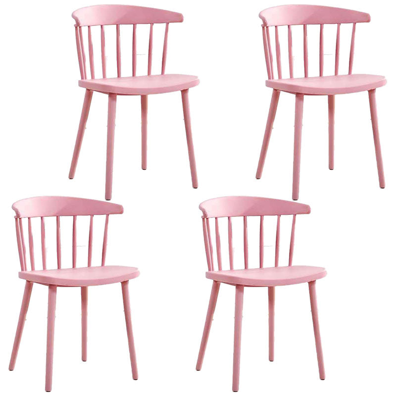 Scandinavian Plastic Side Chair Windsor Back Indoor-Outdoor Chair