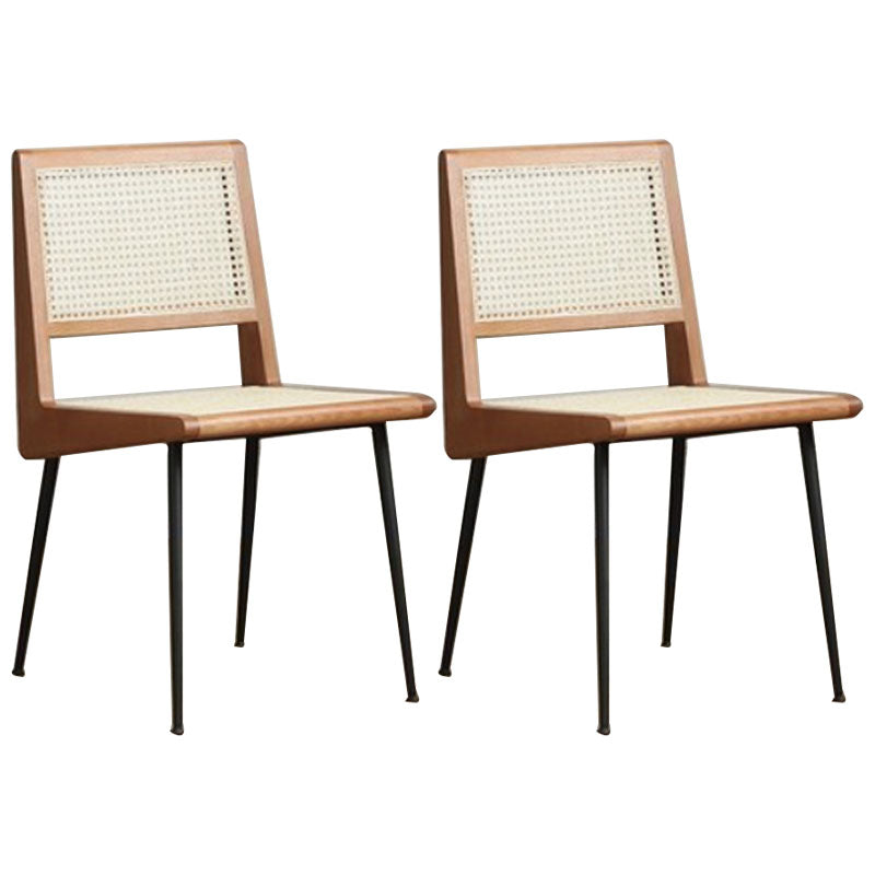 Modern Style Rattan Side Chair Cane Back Dining Side Chair for Dining Room