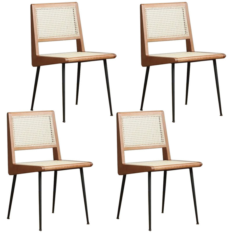 Modern Style Rattan Side Chair Cane Back Dining Side Chair for Dining Room