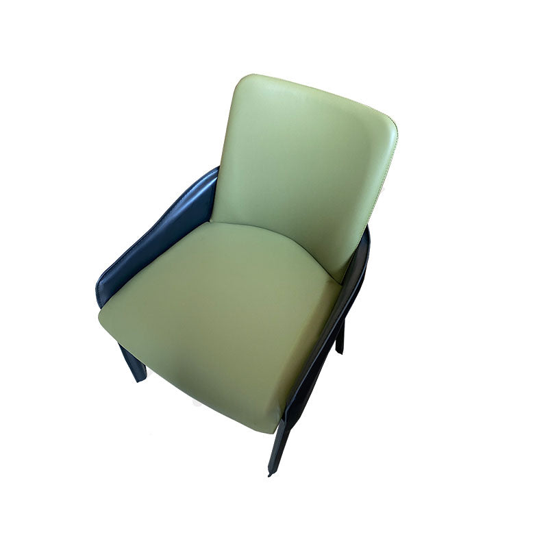 Modern Style Arm Chair Faux Leather Dining Chair for Dining Room