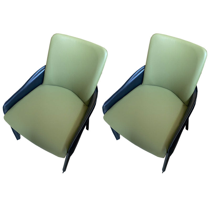 Modern Style Arm Chair Faux Leather Dining Chair for Dining Room