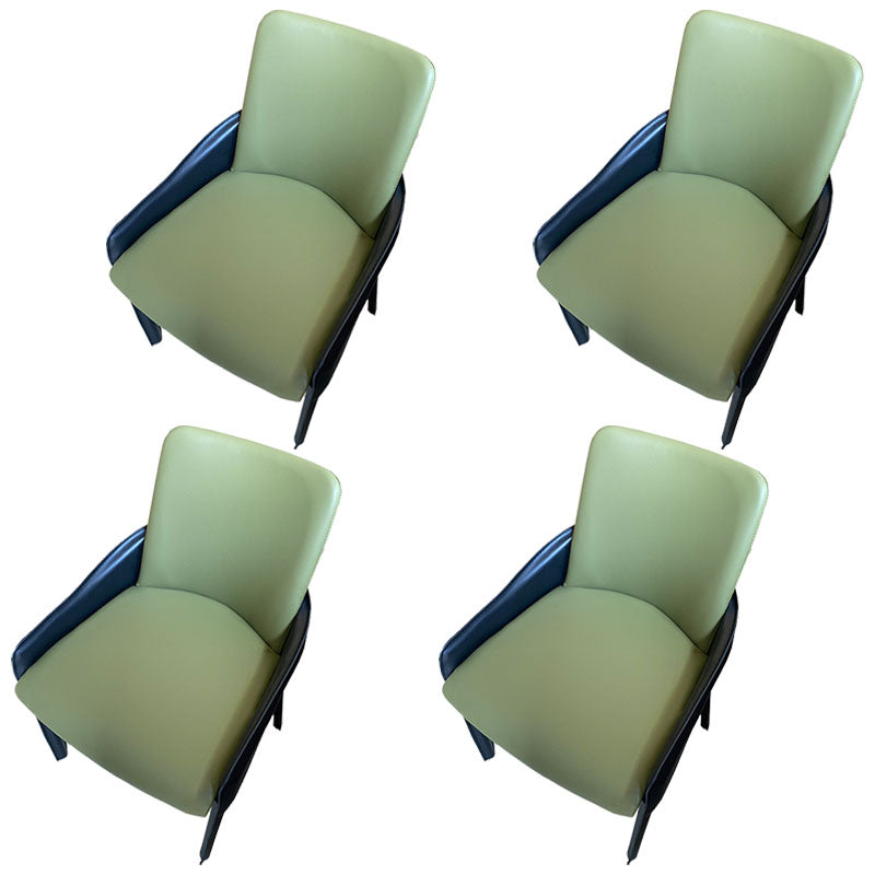 Modern Style Arm Chair Faux Leather Dining Chair for Dining Room