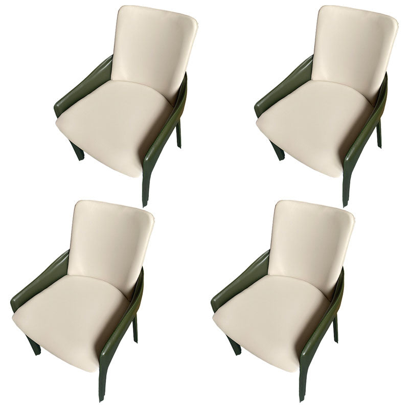 Modern Style Arm Chair Faux Leather Dining Chair for Dining Room