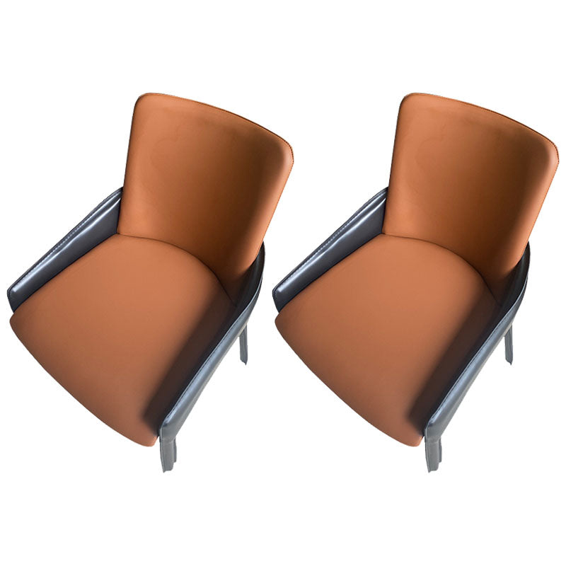 Modern Style Arm Chair Faux Leather Dining Chair for Dining Room