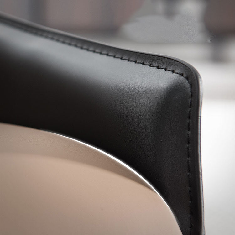 Modern Style Arm Chair Faux Leather Dining Chair for Dining Room