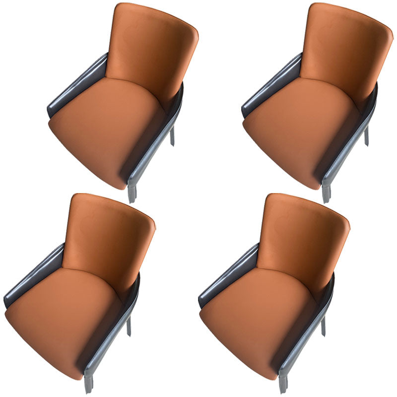 Modern Style Arm Chair Faux Leather Dining Chair for Dining Room