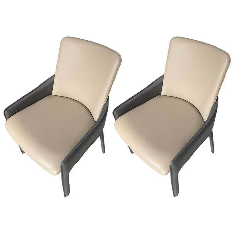 Modern Style Arm Chair Faux Leather Dining Chair for Dining Room