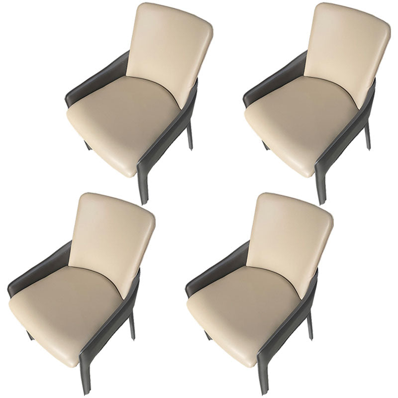 Modern Style Arm Chair Faux Leather Dining Chair for Dining Room