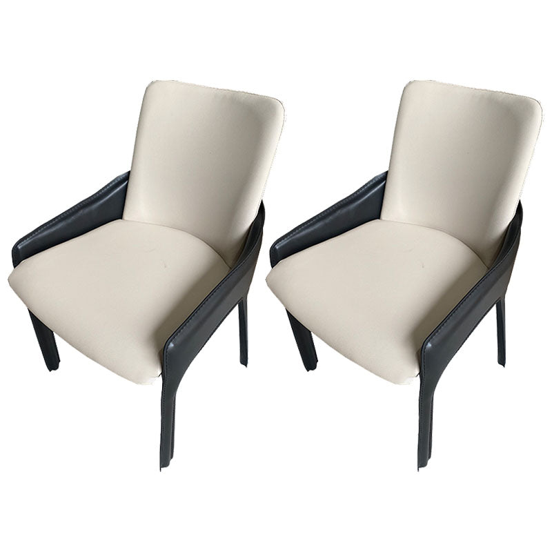 Modern Style Arm Chair Faux Leather Dining Chair for Dining Room