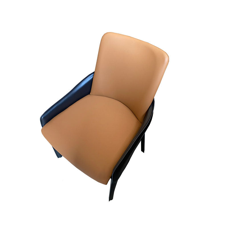 Modern Style Arm Chair Faux Leather Dining Chair for Dining Room