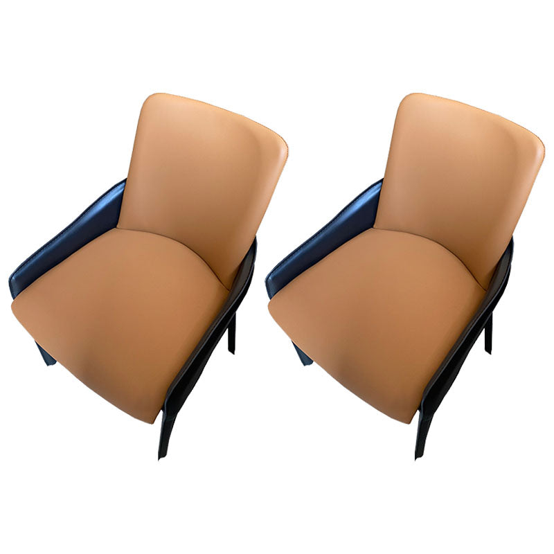 Modern Style Arm Chair Faux Leather Dining Chair for Dining Room