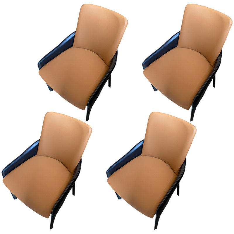 Modern Style Arm Chair Faux Leather Dining Chair for Dining Room