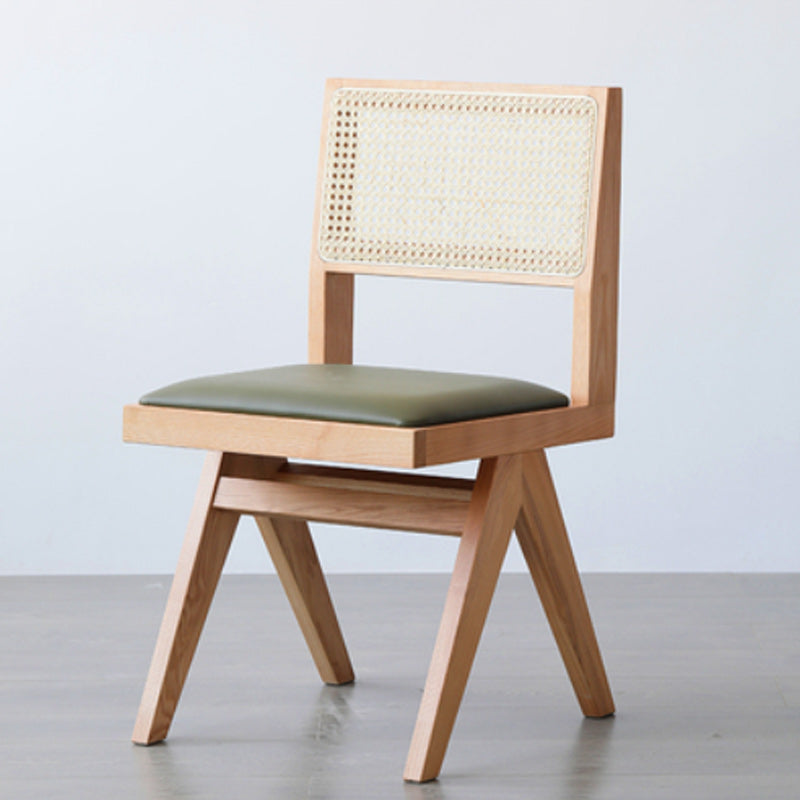 Armless Dining Chairs Modern Solid Wood Side Chairs for Dining Room