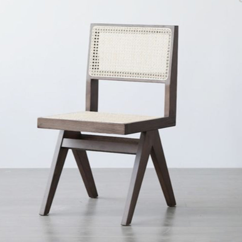 Armless Dining Chairs Modern Solid Wood Side Chairs for Dining Room