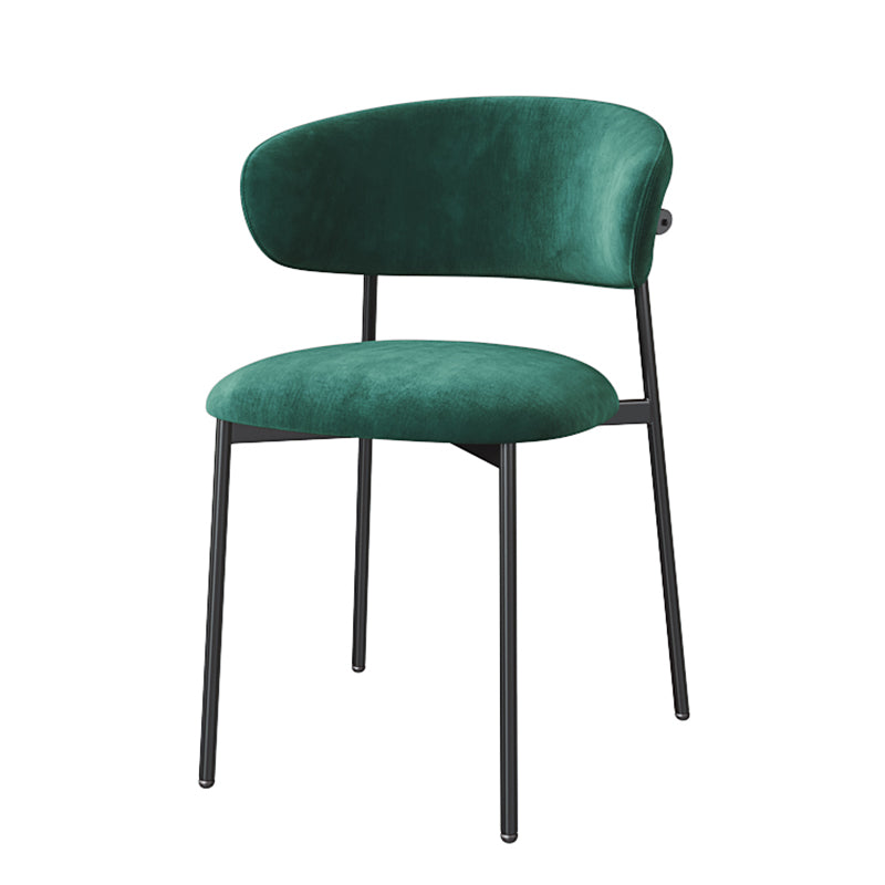 Glam Style Dining Chair Upholstered Open Back Dining Chair for Home