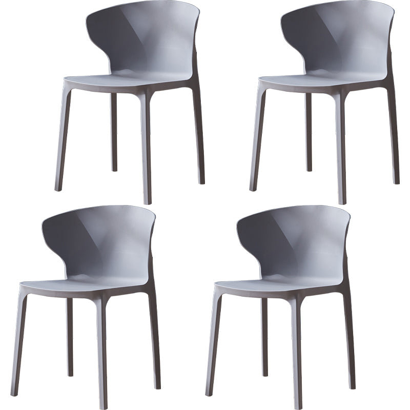 Scandinavian Plastic Side Chair Wingback Kitchen Dining Room Chair