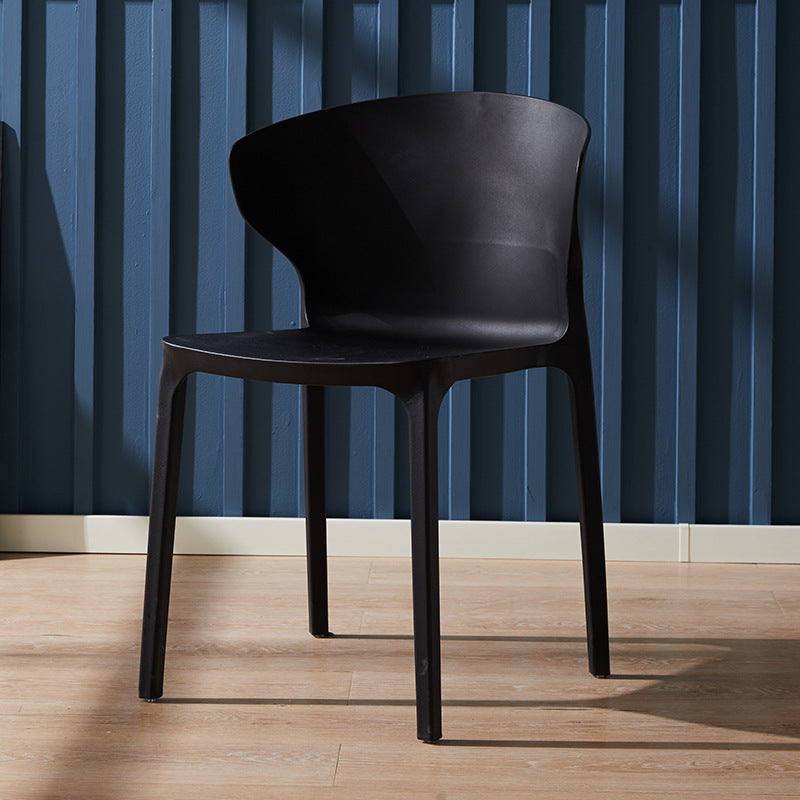 Scandinavian Plastic Side Chair Wingback Kitchen Dining Room Chair