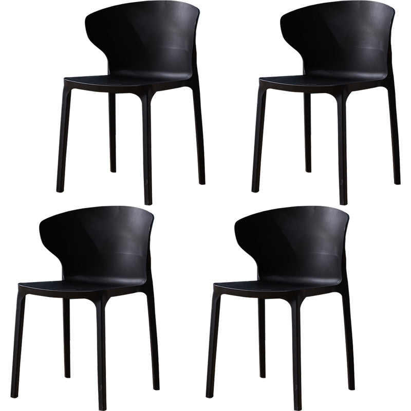 Scandinavian Plastic Side Chair Wingback Kitchen Dining Room Chair