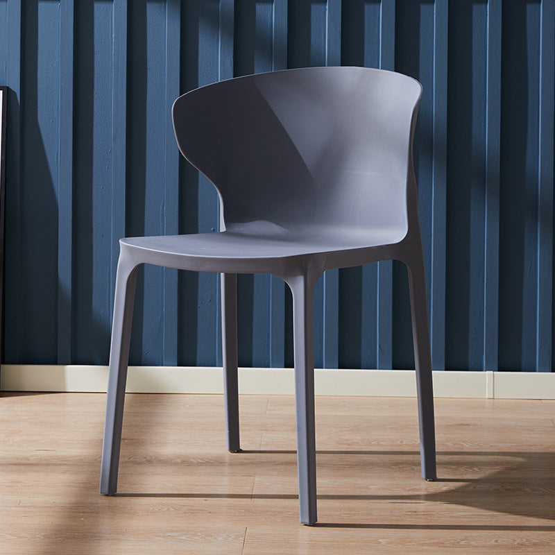 Scandinavian Plastic Side Chair Wingback Kitchen Dining Room Chair