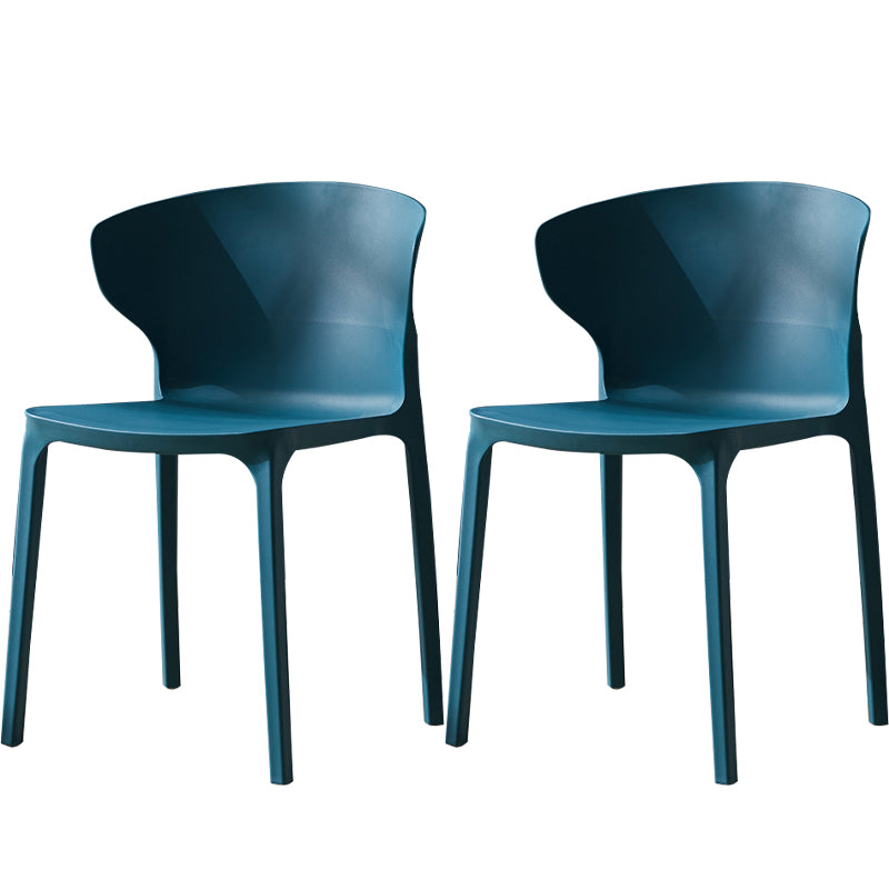Scandinavian Plastic Side Chair Wingback Kitchen Dining Room Chair