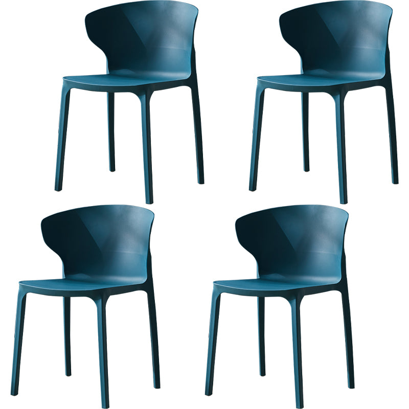 Scandinavian Plastic Side Chair Wingback Kitchen Dining Room Chair