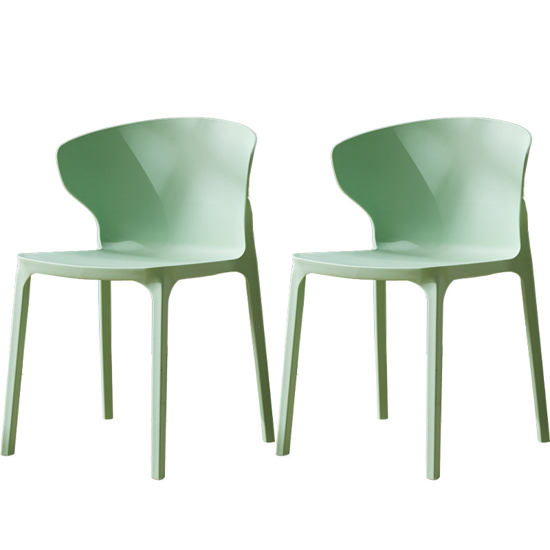 Scandinavian Plastic Side Chair Wingback Kitchen Dining Room Chair