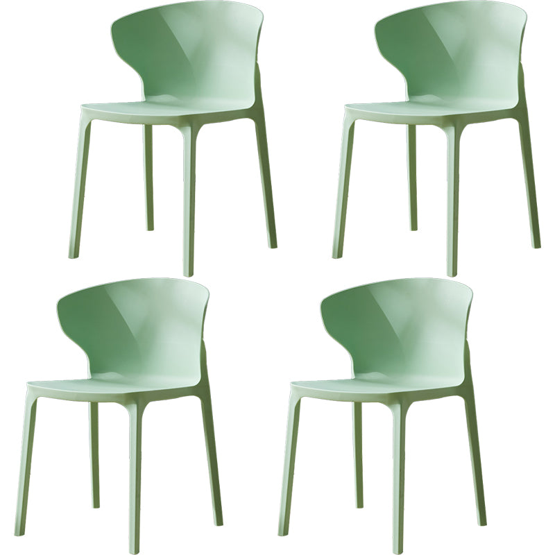 Scandinavian Plastic Side Chair Wingback Kitchen Dining Room Chair