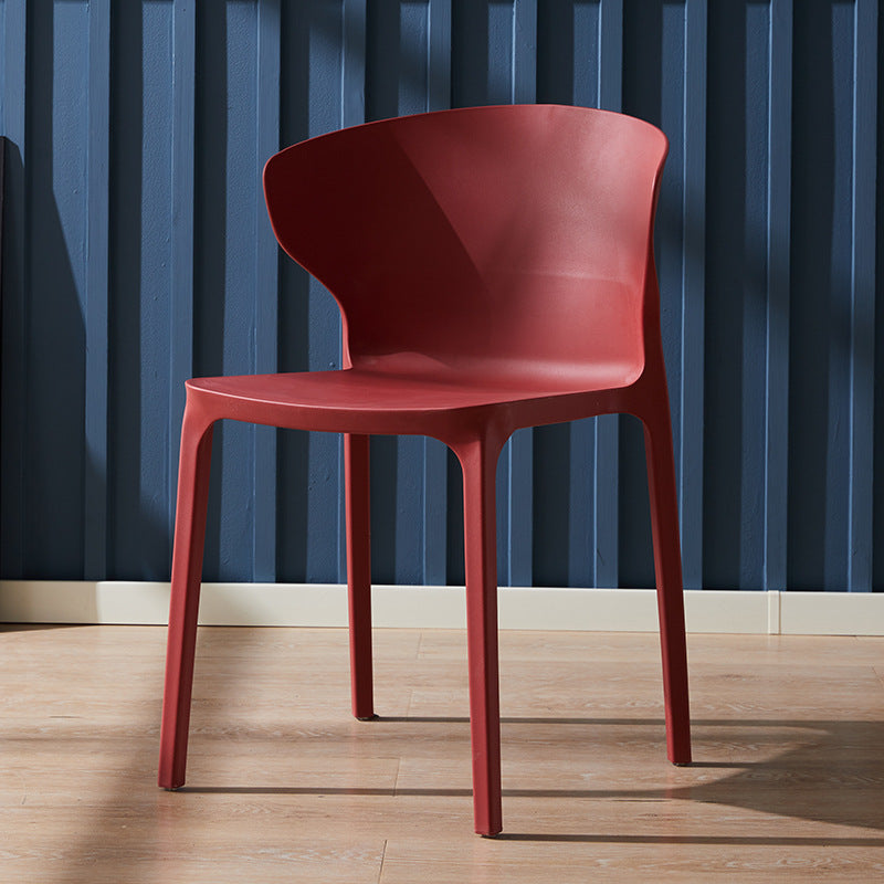 Scandinavian Plastic Side Chair Wingback Kitchen Dining Room Chair