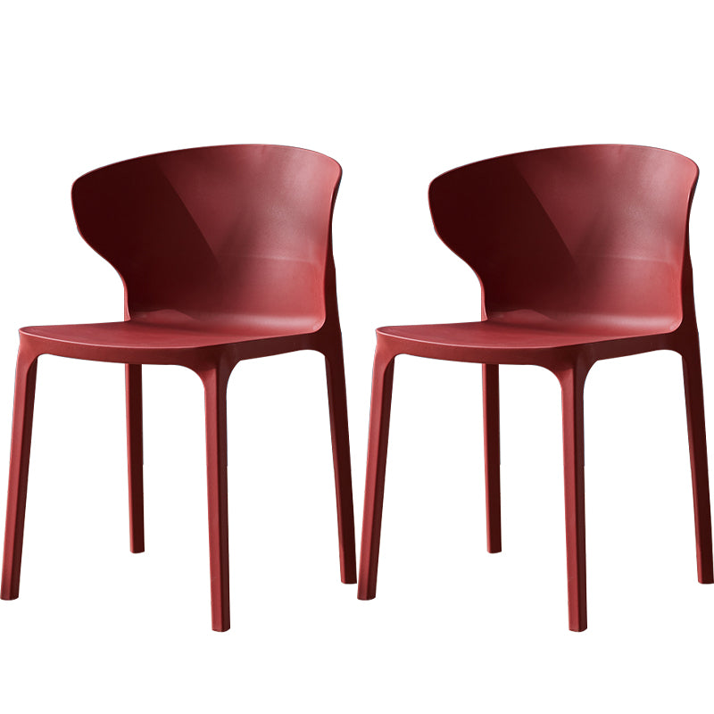 Scandinavian Plastic Side Chair Wingback Kitchen Dining Room Chair
