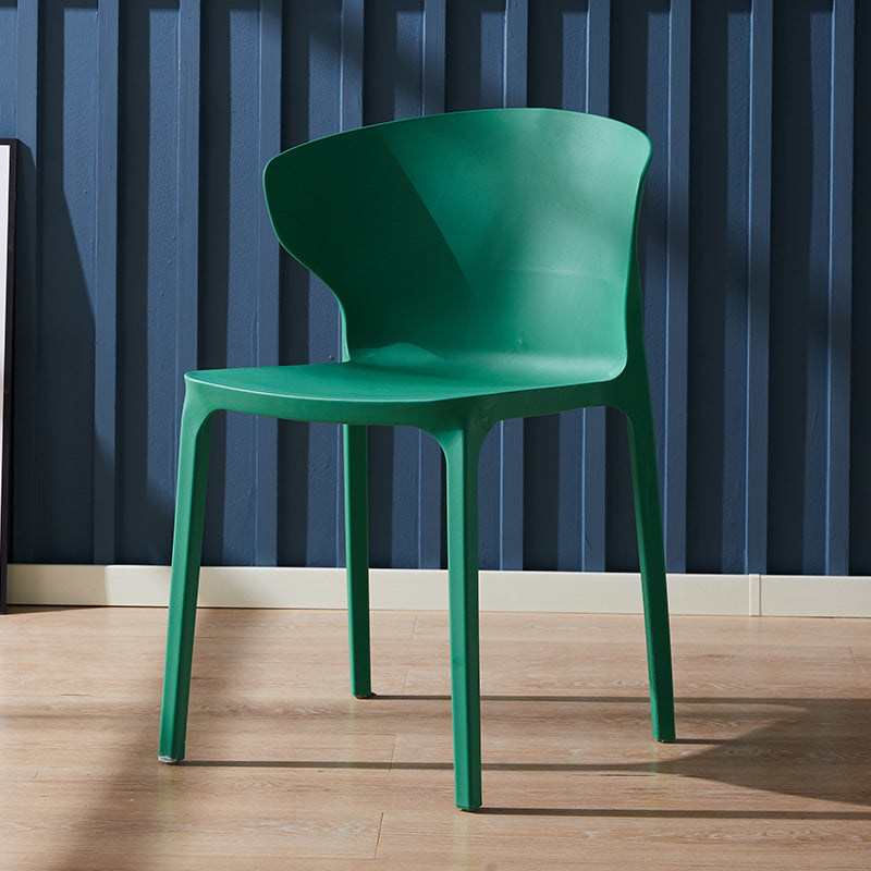 Scandinavian Plastic Side Chair Wingback Kitchen Dining Room Chair
