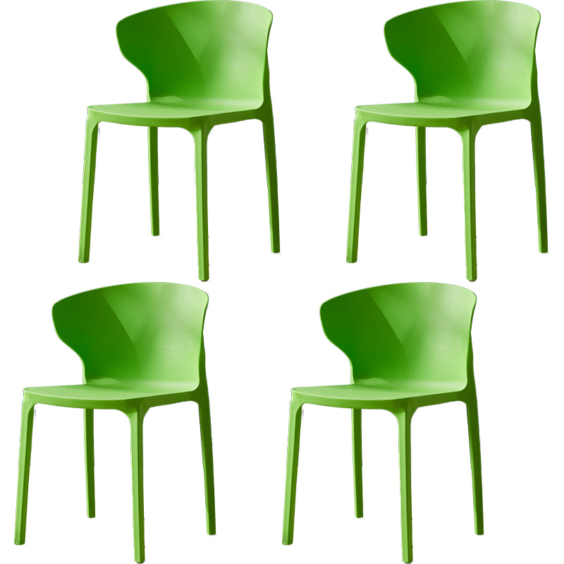 Scandinavian Plastic Side Chair Wingback Kitchen Dining Room Chair